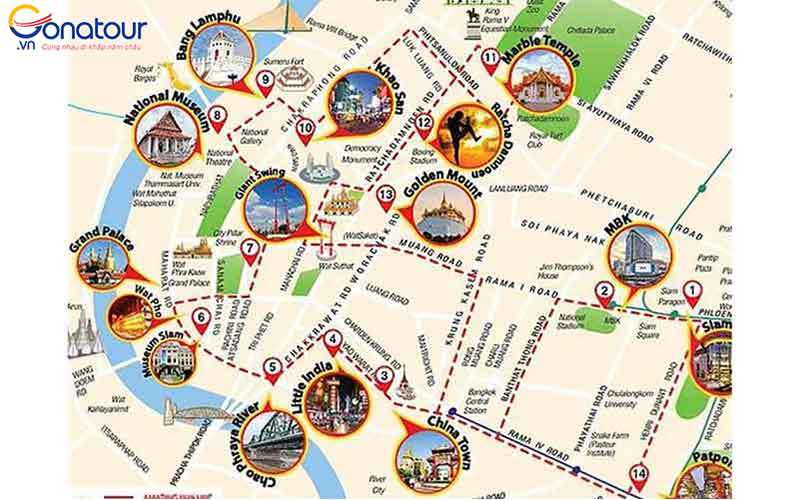 Bản đồ du lịch Bangkok