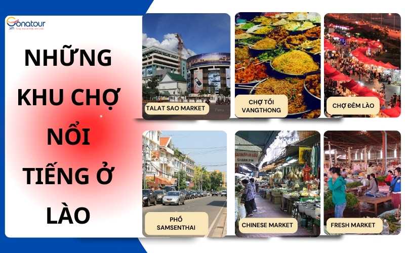 Những khu chợ nổi tiếng ở Lào