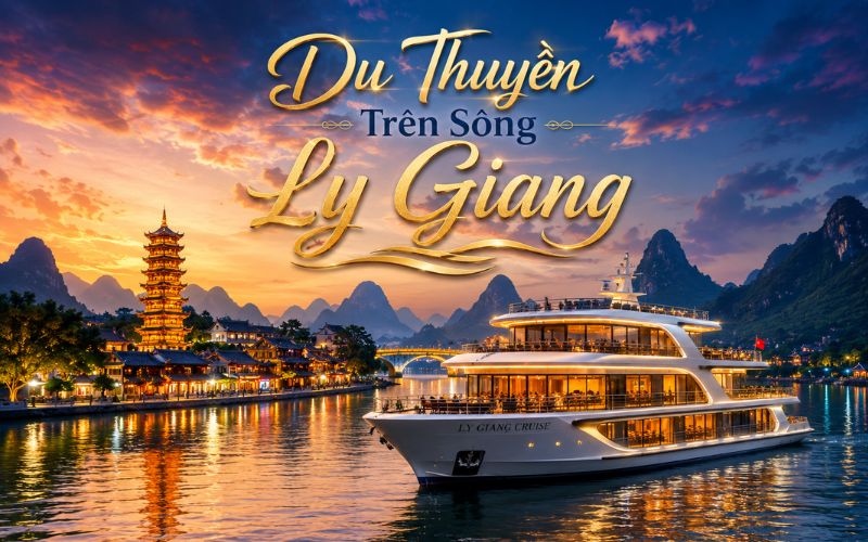 Du thuyền trên sông Ly Giang