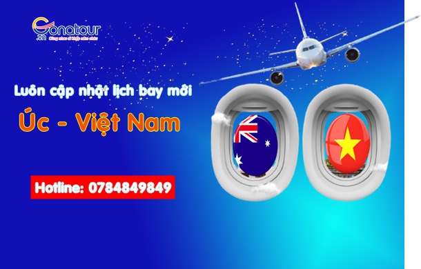 Mua máy bay từ Úc về Việt Nam và nhận ưu đãi từ Gonatour