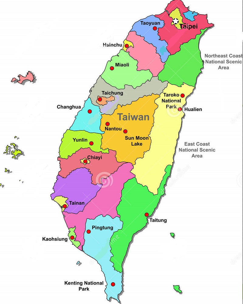 Bản đồ du lịch Đài Loan