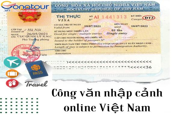 Dịch vụ xin công văn nhập cảnh online Việt Nam