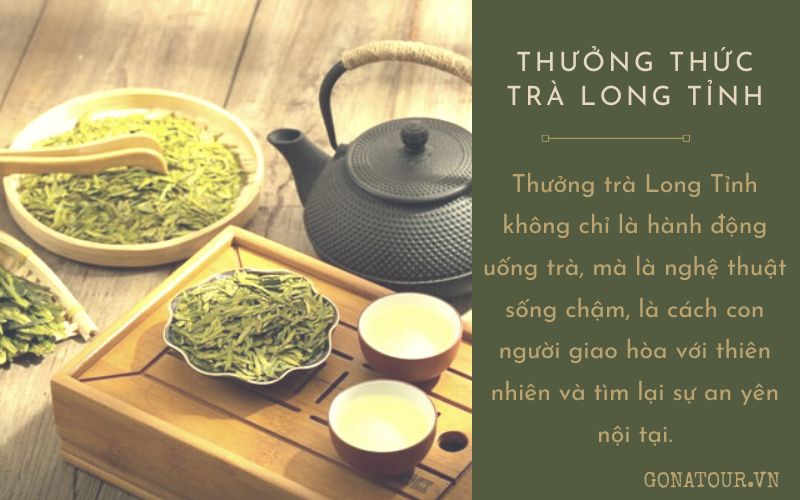 Thưởng thức trà long tỉnh