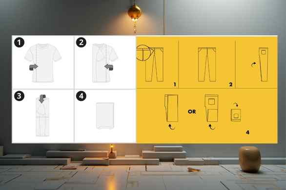 Cách gấp quần áo nhanh, gọn, ít nhăn trong 5 giây khi đi du lịch