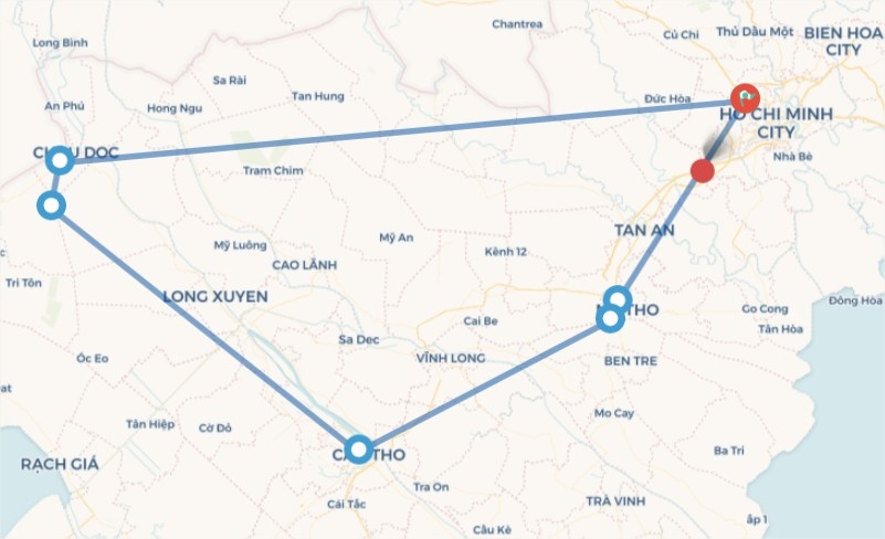 Sài Gòn - Tiền Giang - Cần Thơ - Châu Đốc ( 3N2D)