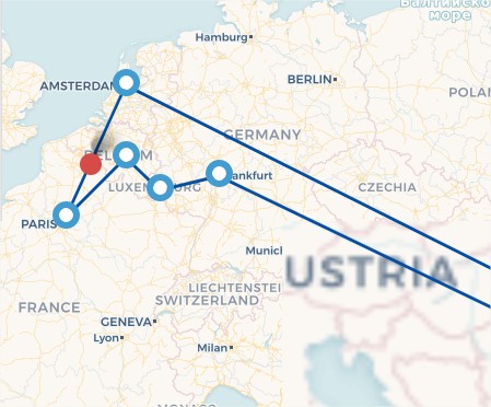 Hành trình 5 quốc gia : Đức - Luxembourg - Pháp - Bỉ - Hà Lan 9N8D