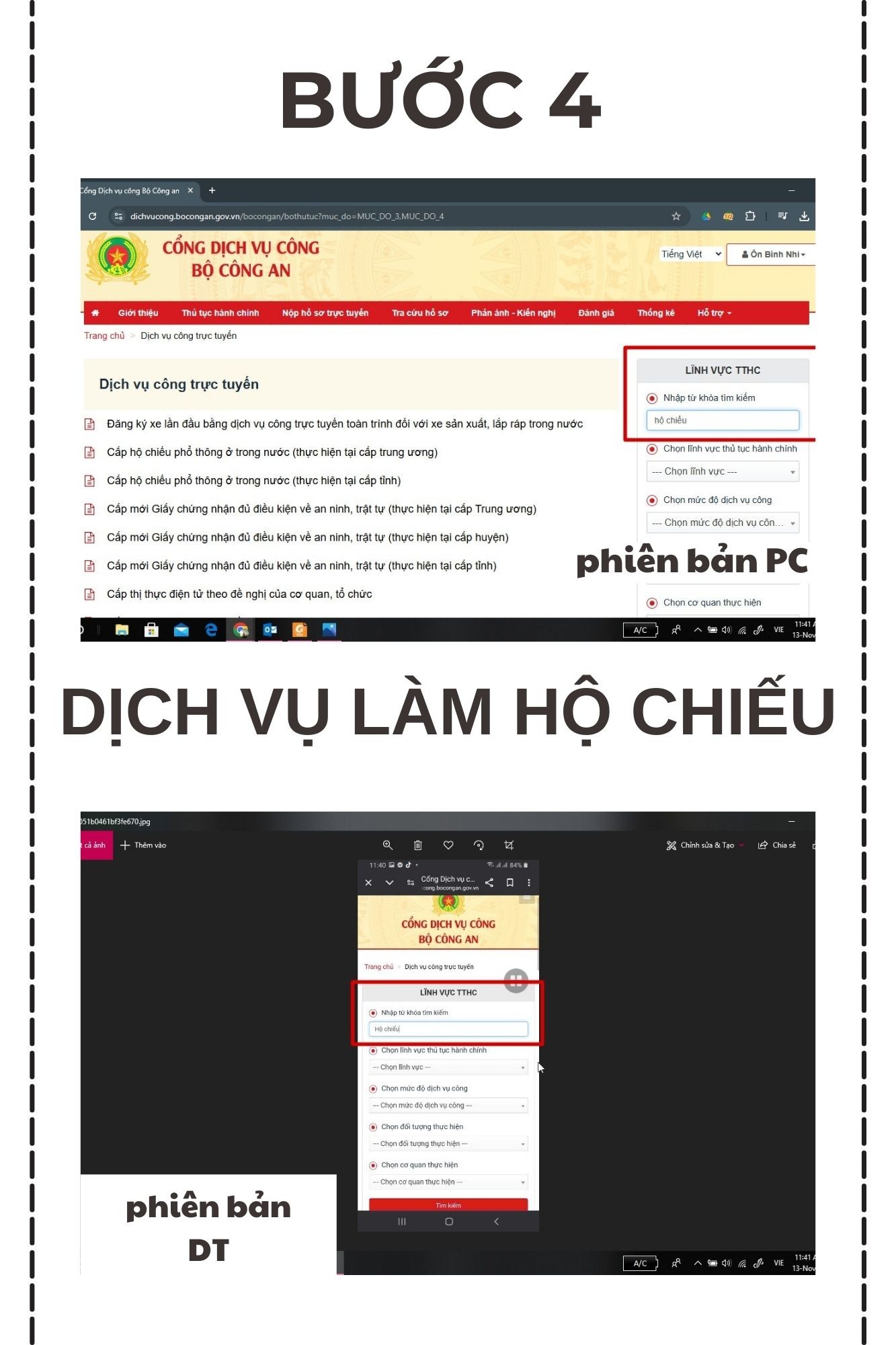 Dịch vụ làm hộ chiếu nhanh