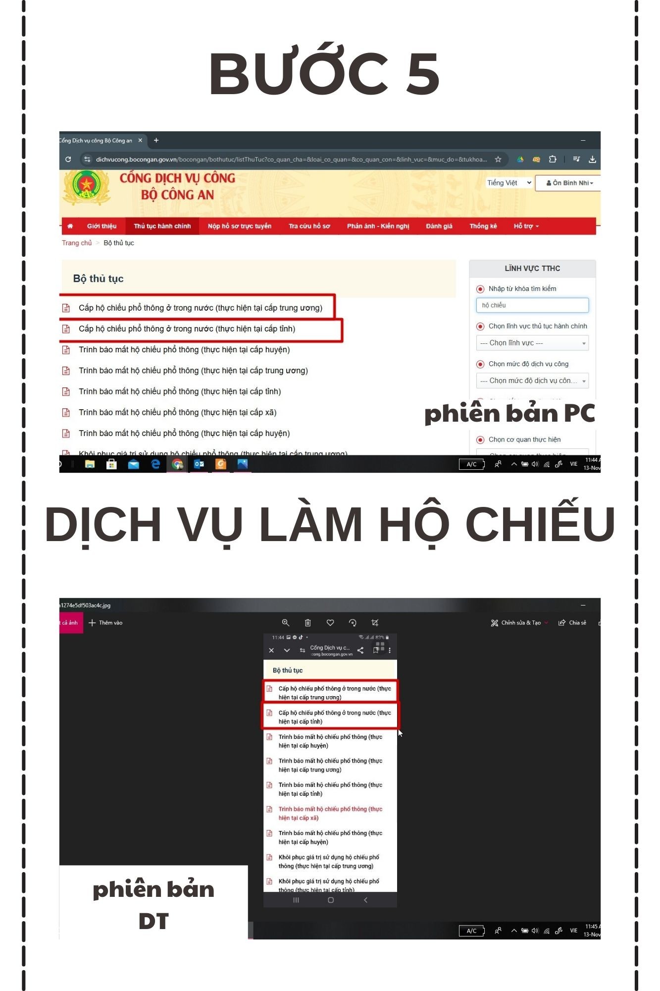 Dịch vụ làm hộ chiếu nhanh