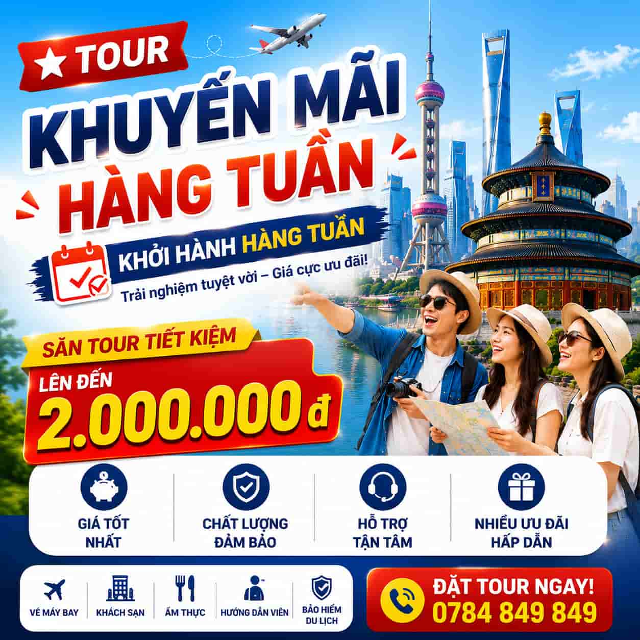 Tour khởi hành hàng tuần